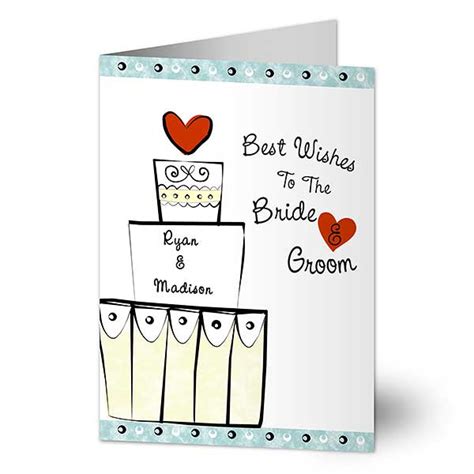 Best Wishes Personalized Wedding Cards