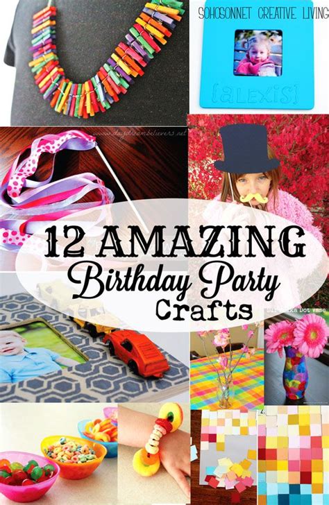 12 Birthday Party Craft Activities for Kids - SohoSonnet Creative ...