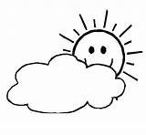 Sun And Cloud Coloring Pages & coloring Book sketch template