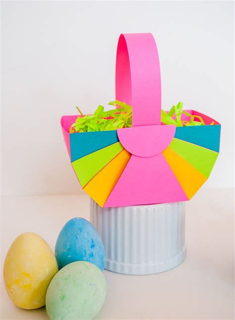 DIY Easter Basket Template (easy Easter crafts) | Easter paper crafts ...