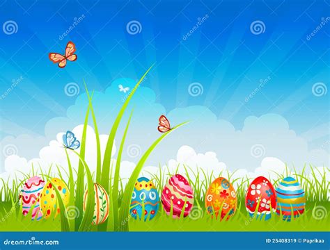 Easter festive background stock vector. Illustration of green - 25408319