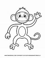 Printable Monkey Clipart Coloring Pages Cartoon & Crafts For Kids sketch template