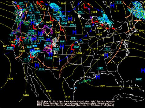 Alma Weather Station-NWS Surface Analysis Map