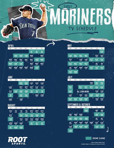 Mariners Printable Schedule 2023