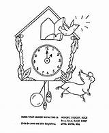 Nursery Rhyme Hickory Dickory Dock coloring Page  Download Print Or sketch template
