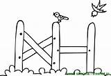 Fence Coloring Page sketch template