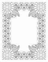 Adult Coloring Page Border Pages sketch template