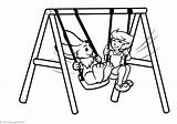 Swing Coloring Pages sketch template