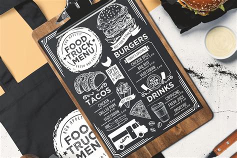 Food Truck Menu Template - Barcelona Design Shop