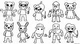 Printable Roblox Piggy Characters Coloring Pages sketch template