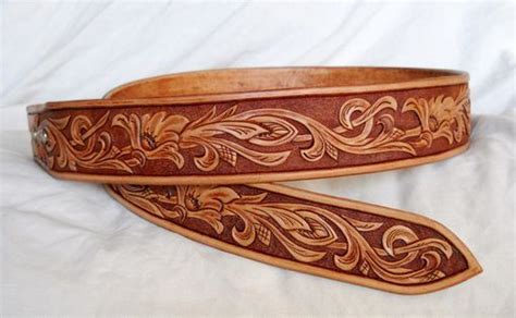 Custom Made Hand Tooled Leather Belt - Your Size by Lone Tree Leather Works | CustomMade.com