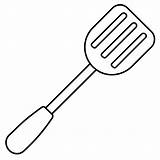 Spatula Outline coloring Book Page Line Art drawing  Premium AI sketch template