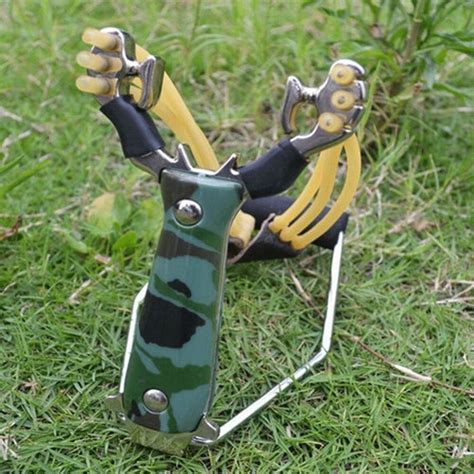 Powerful Steel Catapult Slingshot Marble Hunting Games Sling Shot ...