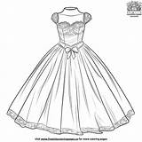 Beautiful Dress Coloring Pages For Creative Kids sketch template