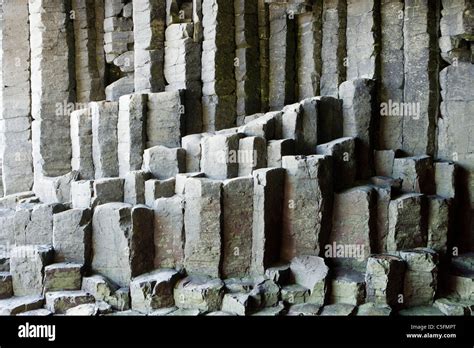 Basalt columns inside Fingal's Cave, Staffa, Scotland, UK Stock Photo - Alamy