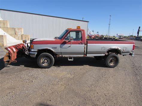 1991 Used Ford F350 snow plow truck with Western plow