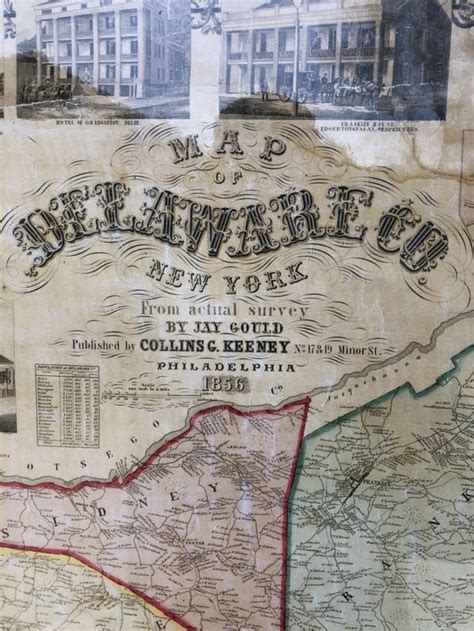 1856 Map of Delaware County, NY by Jay Gould : r/oldmaps