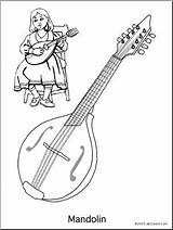 Mandolin Coloring Pages sketch template