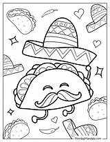 20 Taco Coloring Pages Free PDF Printables  Detailed coloring sketch template