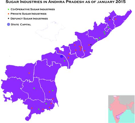 Download Map Of Sugar Industries In Andhra Pradesh - Major Industries ...