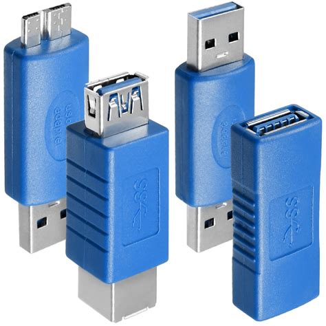 Buy 4 Models of USB 3.0 Adapters, AFUNTA USB Type-A Male-Male 3.0, Female-Female 3.0, USB A ...