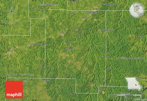 Satellite Map of Crawford County