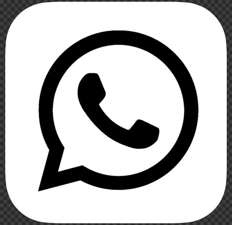 HD White & Black WhatsApp Wa Whats App Square Logo Icon PNG | Logo icons, Square logo, Icon