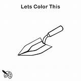 Premium Vector  Small shovel Outline coloring Book sketch template