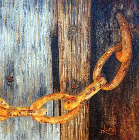 Shackled - Chain Painting by Luna Vermeulen - Fine Art America