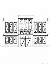 Post Office Mailbox Coloring Pages sketch template