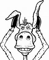 Donkey Coloring Page Pages sketch template
