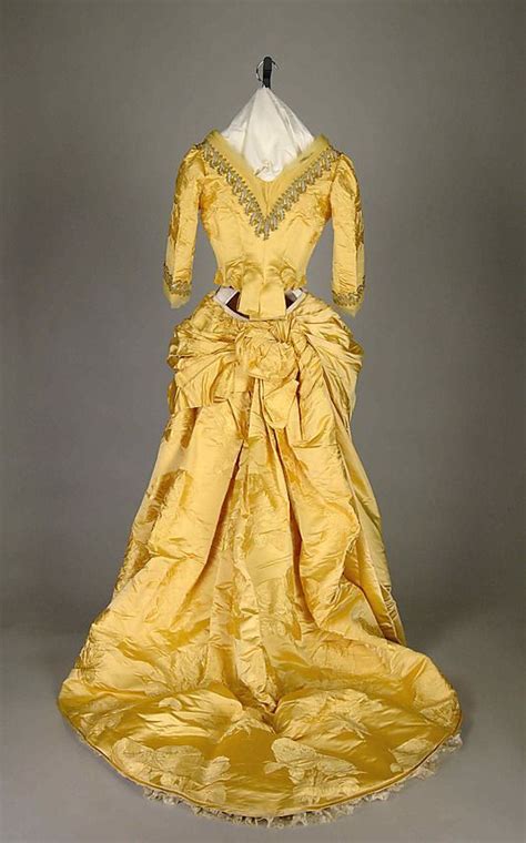 House of Worth Dresses | Yellow evening dress, House of Worth, ca. 1888 (back) | Vintage dresses ...