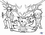 Naruto 9 Tails Fox Coloring Pages  Free sketch template