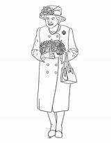 Queen Elizabeth Coloring Page & coloring Book sketch template