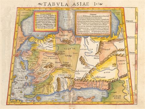 Antique Map of Anatolia By: Munster 1550 nwcartographic.com – New World ...