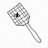 Fly Swatter Coloring Page Sketch sketch template