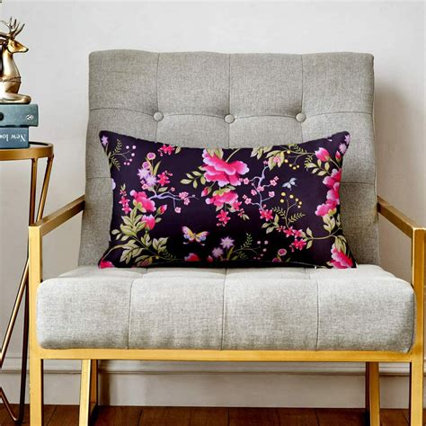 Decozen Decorative Floral Printed Throw Pillow 14 x 20 inches with ...