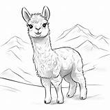 Premium AI Image  Cute llama coloring pages For Kids And Adults sketch template