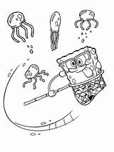 SpongeBob With Funny Smile Coloring Page  Free Printable sketch template