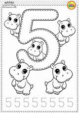 Preschool Number 5 Printable Coloring Pages sketch template