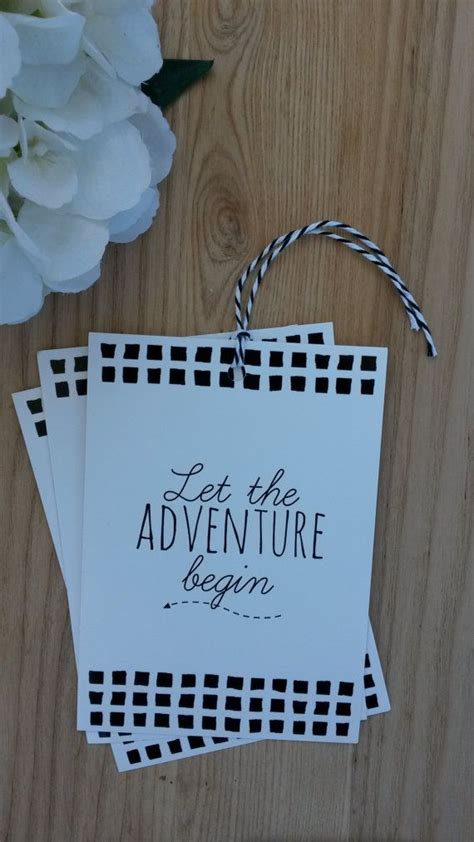 Jumbo GIFT TAG - Let the Adventure Begin (3 pack) * greeting card * gift tag * gift card ...