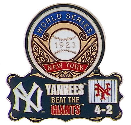 1923 World Series Commemorative Pin - Yankees vs. Giants