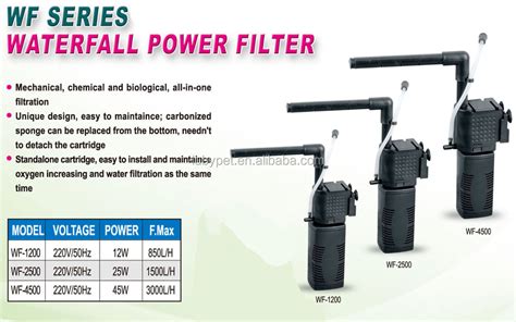 Aquarium Waterfall Power Filter/ Fish Internal Filter Wf Series For ...