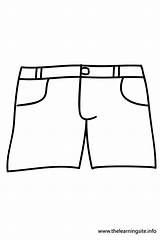 coloring Page Outline Clothes shorts – The Learning Site sketch template
