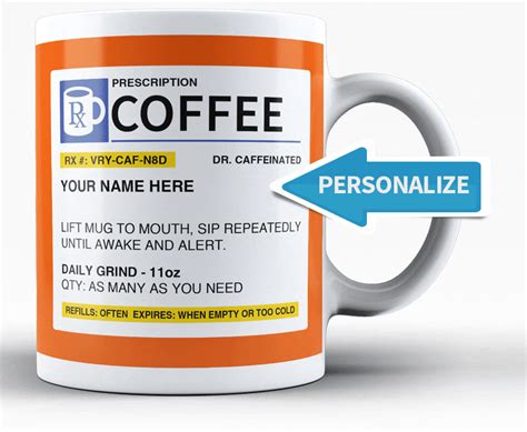 Personalized Prescription Coffee Mug | Custom RX Style Coffee Cup | Mugs, Funny coffee mugs, Tea ...