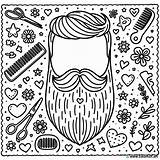 Beard coloring Page Download Or Print For Free sketch template