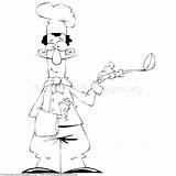Pro Chef coloring Page Chefmaster and Little Pages  sketch template