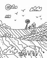 Sunny Day Coloring Page sketch template