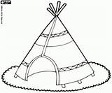 Teepee Native American Tent coloring Page  North Indians sketch template