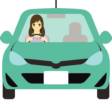 Woman is Driving a Car clipart. Free download transparent .PNG | Creazilla